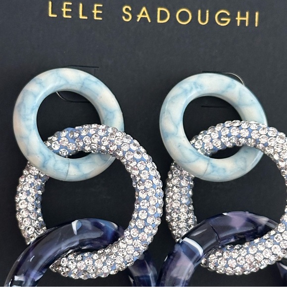 LELE sadoughi triple hoops long earrings - Picture 11 of 11